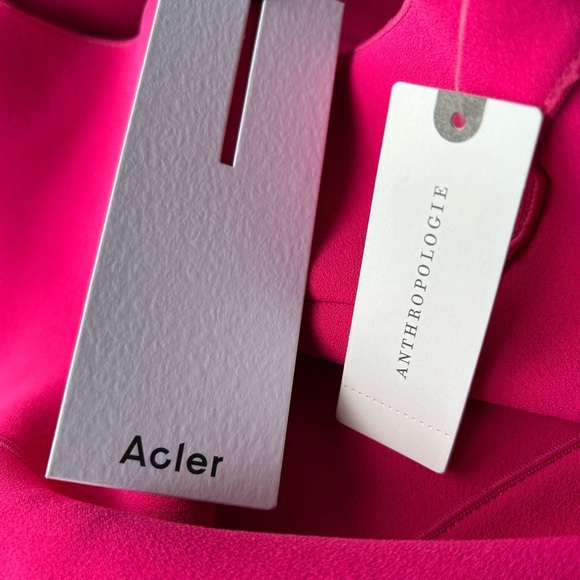 NWT Acler Rowe Mini Dress Azalea Pink Seamed Asymmetrical $370. Size 10 - Picture 9 of 12